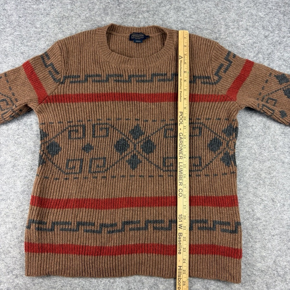Pendleton Wool Sweater Westerly Southwest Boho Heritage Knit Women's Large Brown - Picture 6 of 8